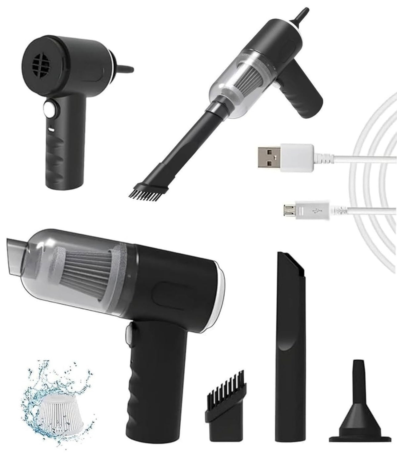 Compact All-in-One Vacuum – Deep Clean Your Car, Sofa & More