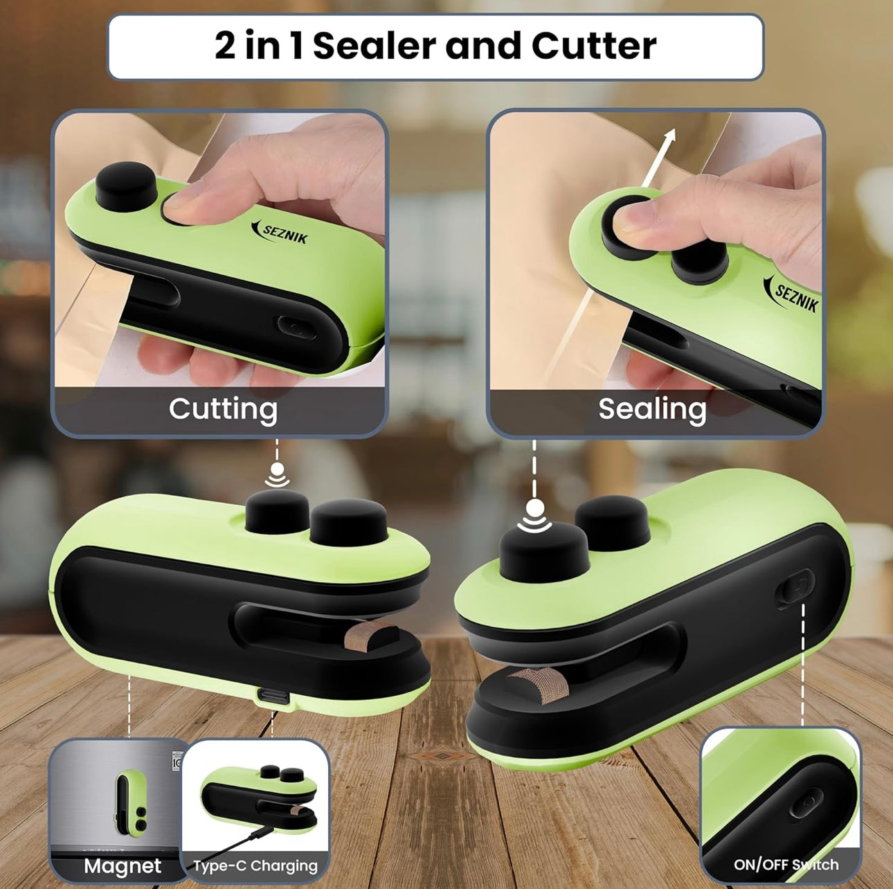 Portable Mini Sealing Machine – Handheld Sealer for Snacks & Food Bags