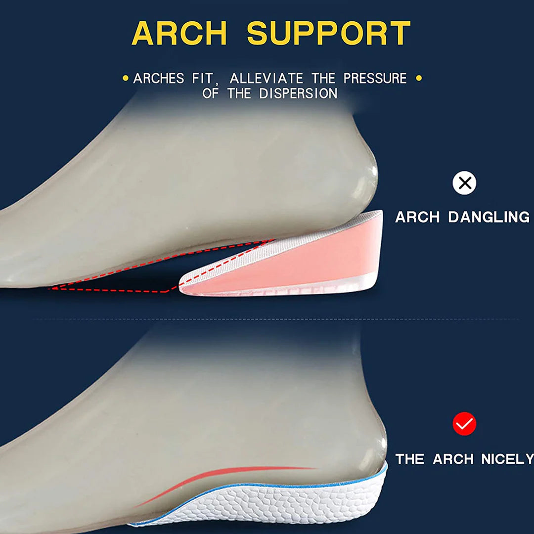Adjustable Height Insoles for Men & Women | Orthopedic Heel Support for Posture, Back & Knee Relief