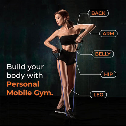 Portable Resistance Tube with Door Anchor – Ultimate Home Fitness Solution