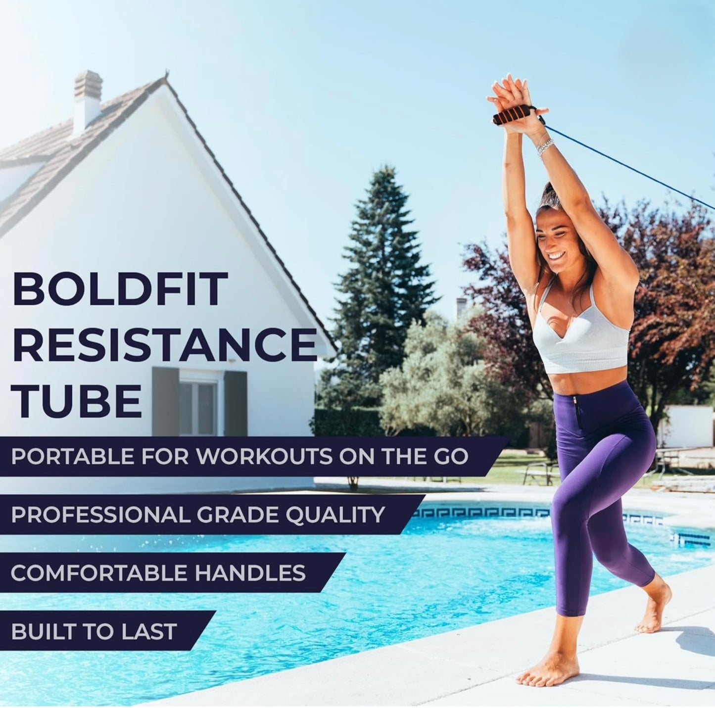 Portable Resistance Tube with Door Anchor – Ultimate Home Fitness Solution