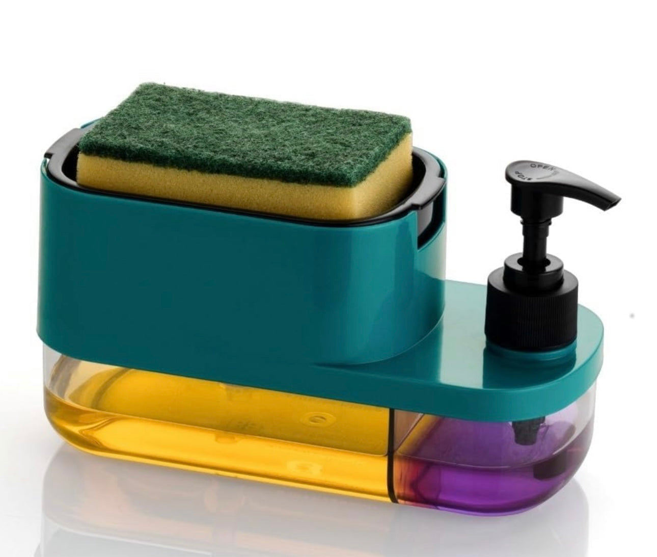 All-in-One Soap Dispenser for Sink – Pump, Store & Clean in One Step