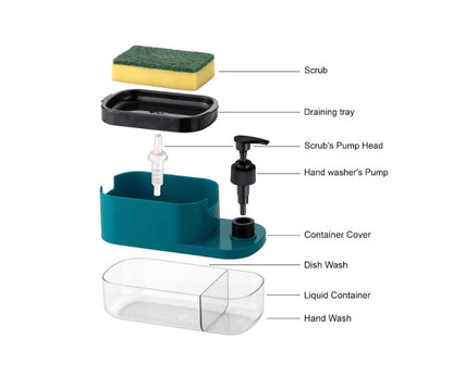 All-in-One Soap Dispenser for Sink – Pump, Store & Clean in One Step