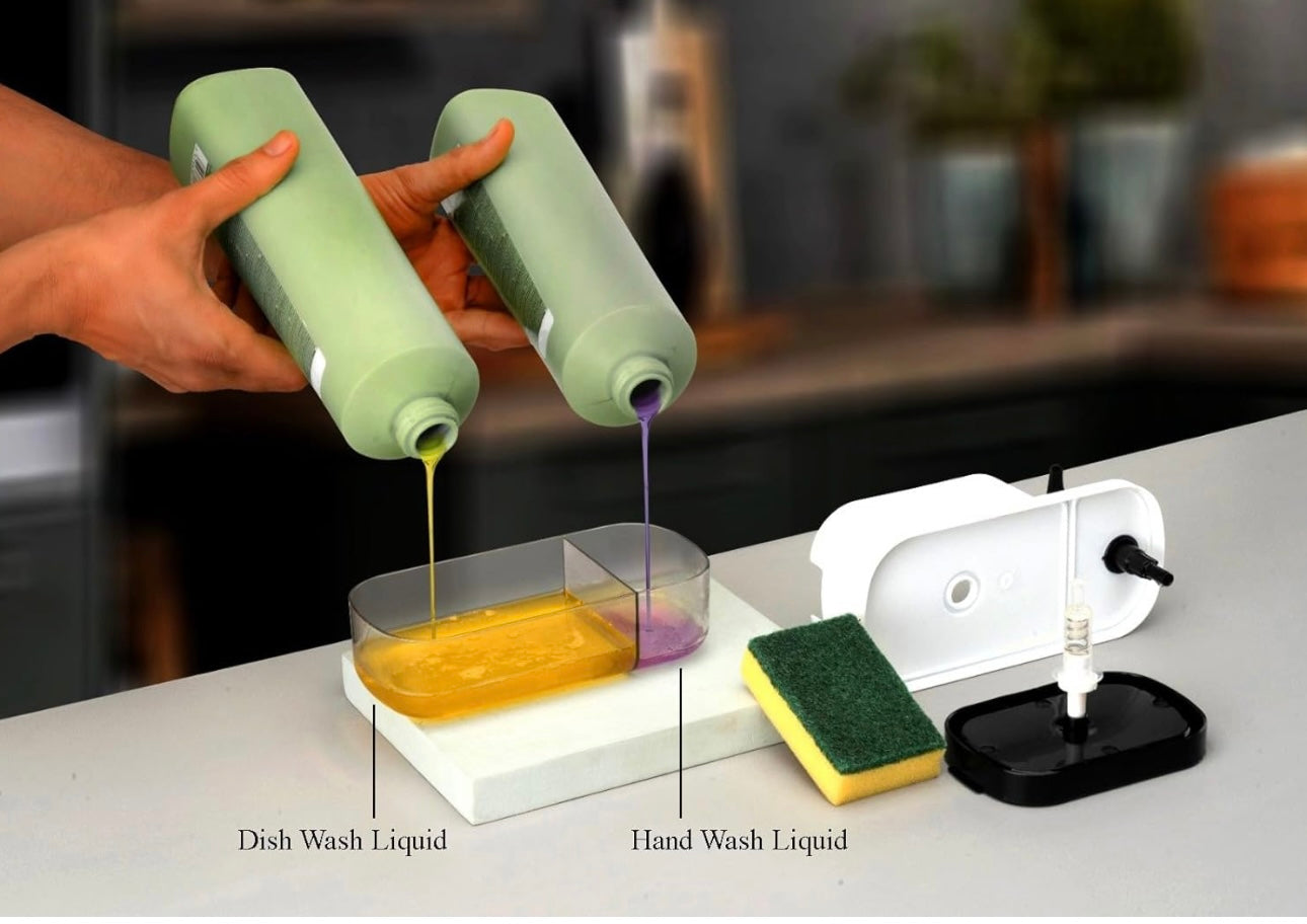 All-in-One Soap Dispenser for Sink – Pump, Store & Clean in One Step