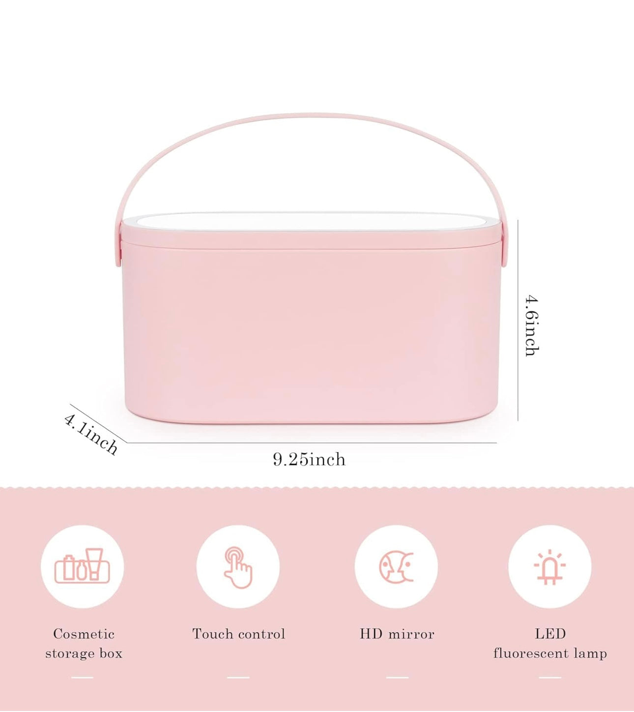 Smart Cosmetic Box with LED Light & Mirror – For Travel, Bedroom & Business Use