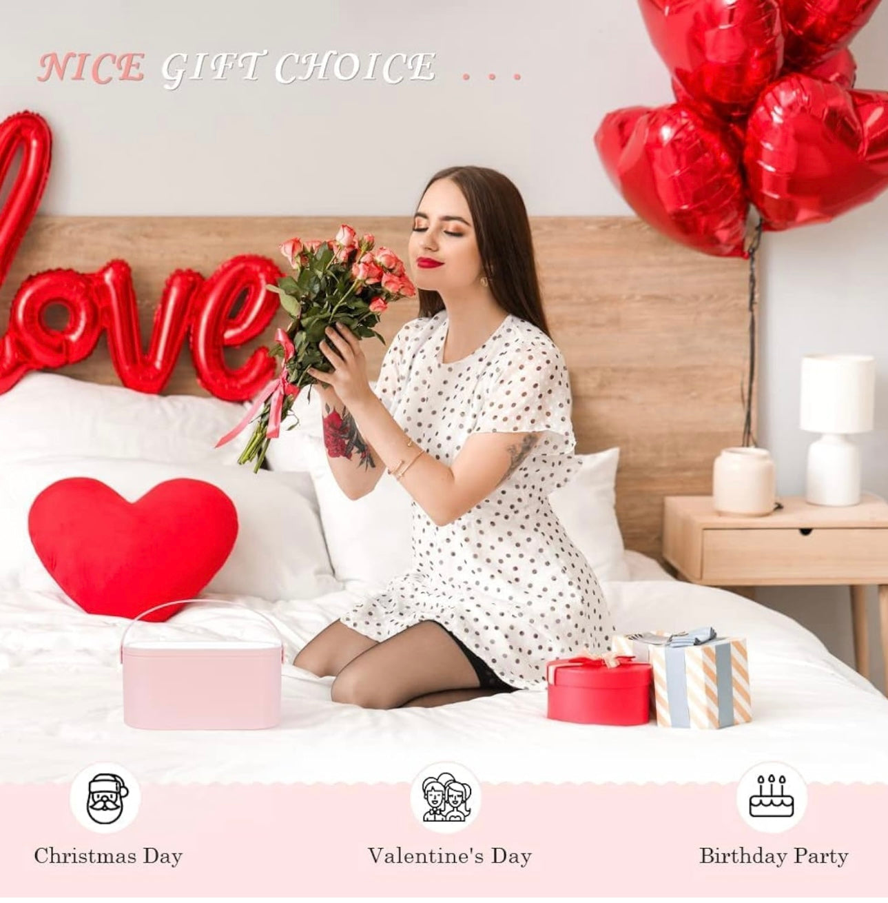 Smart Cosmetic Box with LED Light & Mirror – For Travel, Bedroom & Business Use