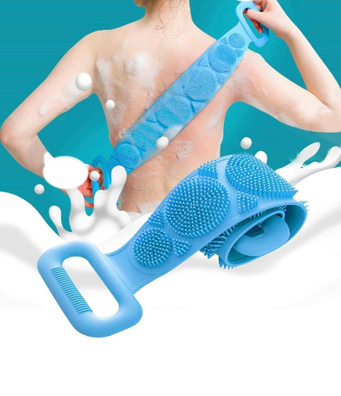 Gentle Silicone Body Scrubber Belt for a Spa Like Clean