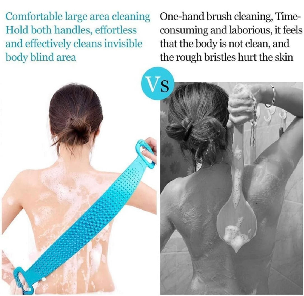 Gentle Silicone Body Scrubber Belt for a Spa Like Clean