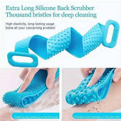 Gentle Silicone Body Scrubber Belt for a Spa Like Clean
