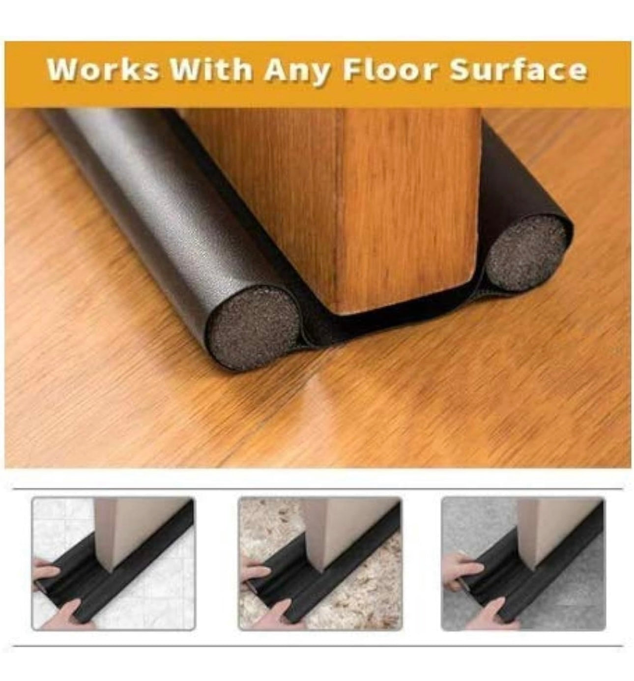 Door Bottom Sealing Strip Guard for Home (3 Pcs)
