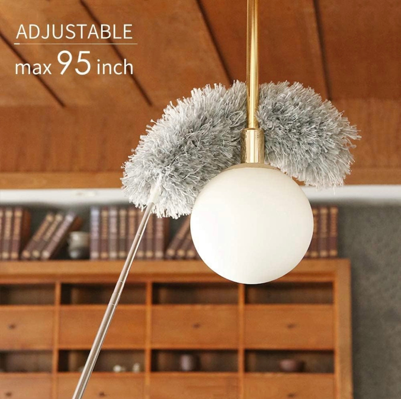 Expandable Microfiber Duster for Ceiling Fans, Blinds & Hard-to-Reach Areas